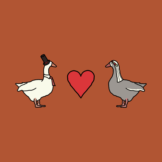 Geese in Love by LochNestFarm