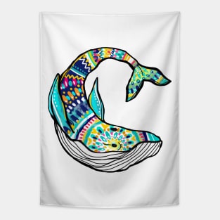 Colorful Whale Tapestry