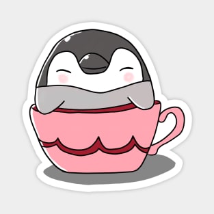 Penguin in a cup cute Magnet