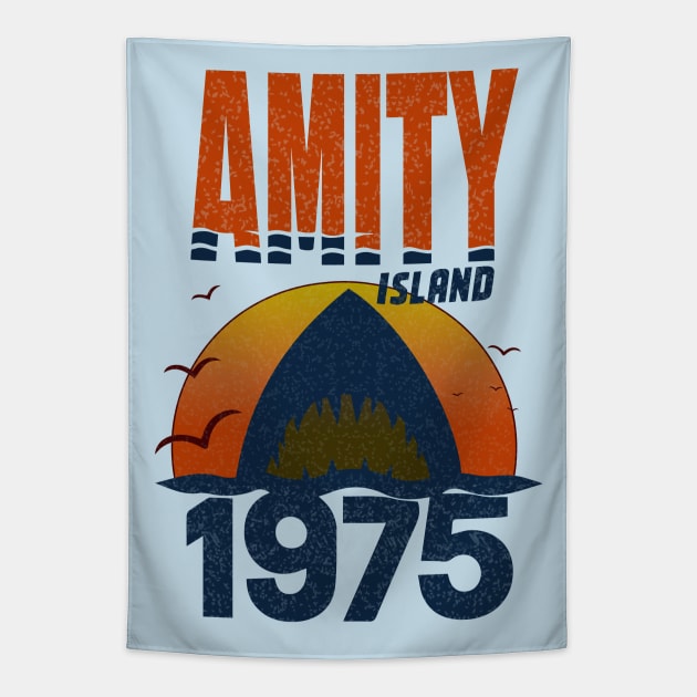 Amity Island 1975 Tapestry by Nostalgia Avenue