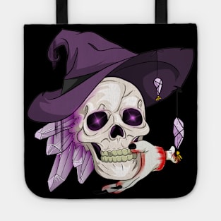 Wiccan Crystal Skull Witch Tote