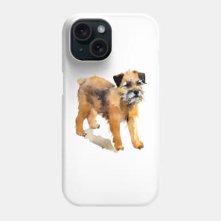 Border Terrier Watercolor - Dog Lover Gifts Phone Case