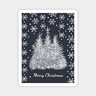 Christmas Winter - Midnight blue Magnet