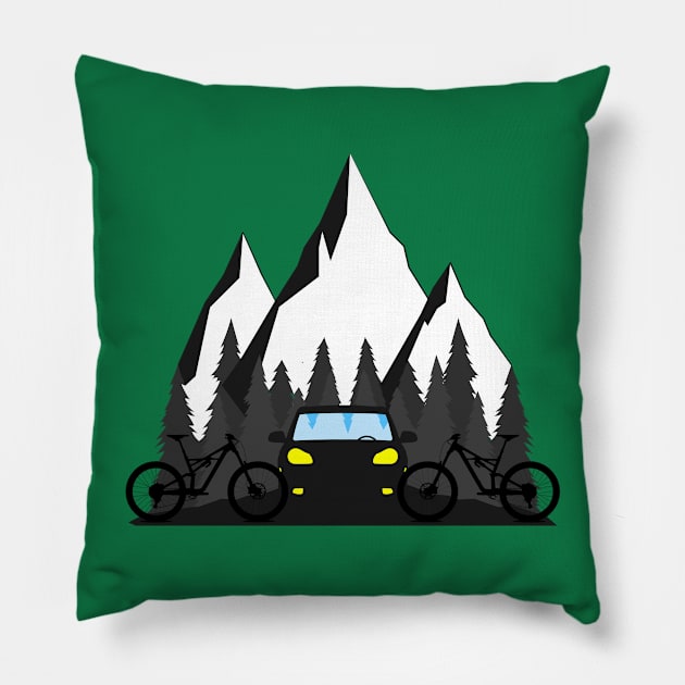 MTB Trails Pillow by Bongonation