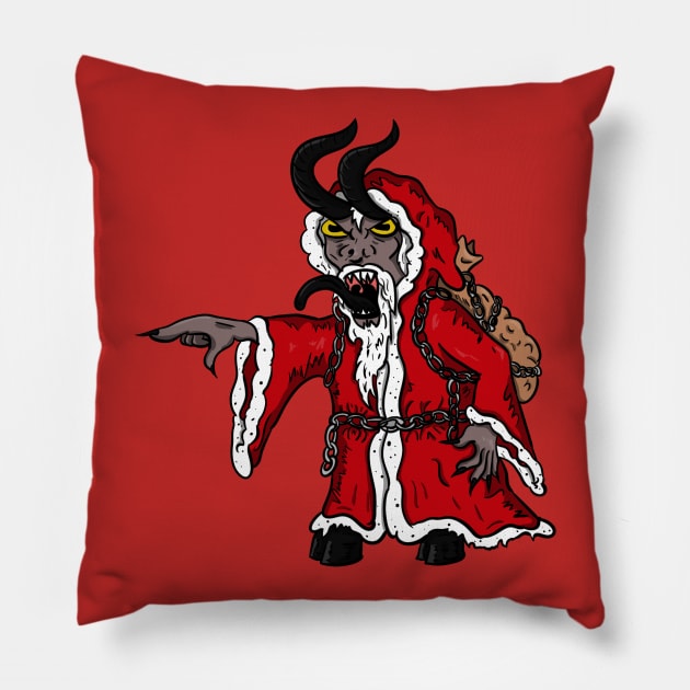 A Very Merry Krampusnacht Pillow by GeekVisionProductions