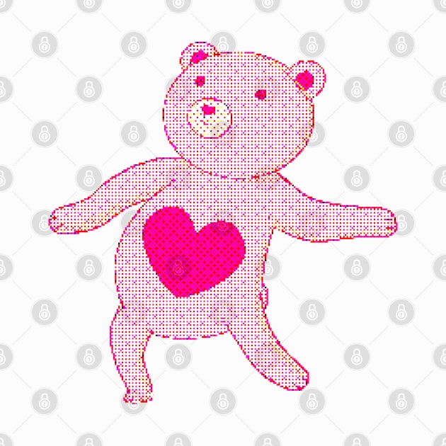 Pink dancing bear retro by L’étoile stéllaire