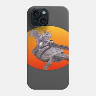 Funny Squirrel Military Gamer Humor Round Phone Case