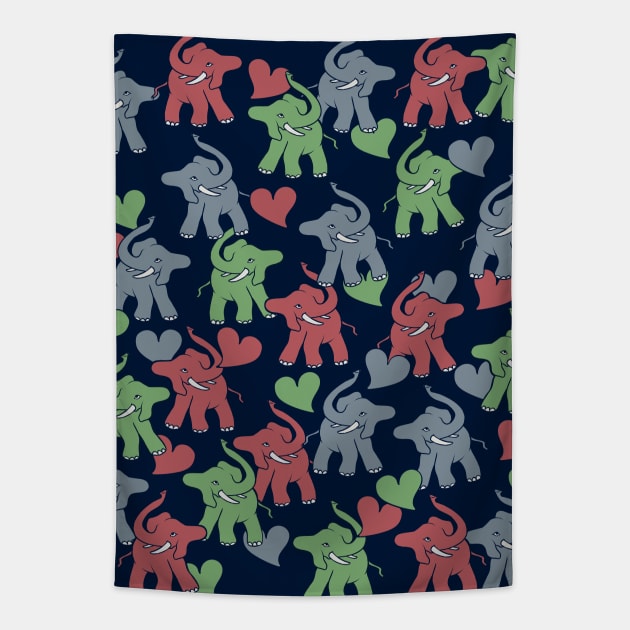 Elephants Tapestry by bubbsnugg