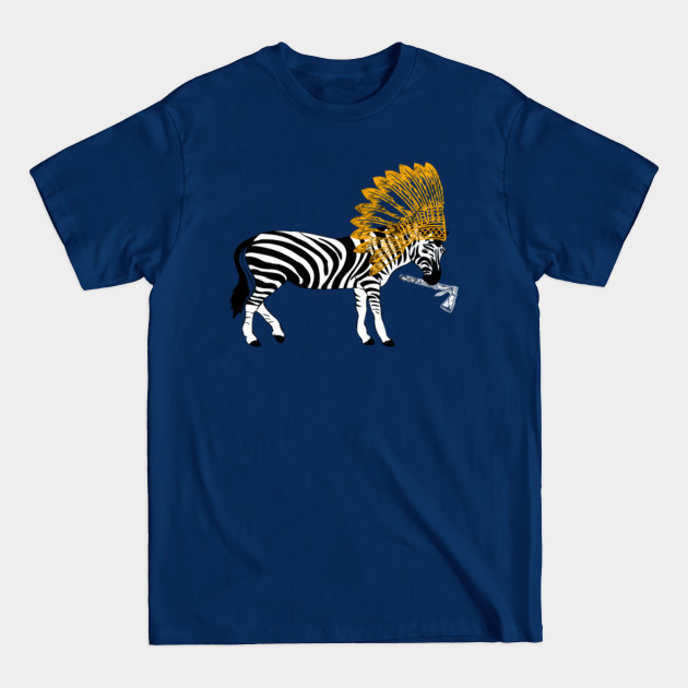 Discover Native American Zebra Indian Chief Safari African Wildlife - Native American - T-Shirt