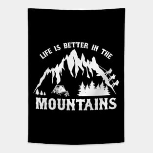 Life is Better in The Mountains Tapestry