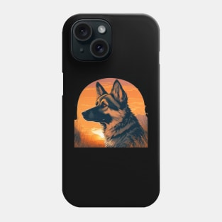 German Shepherd Sunset Phone Case