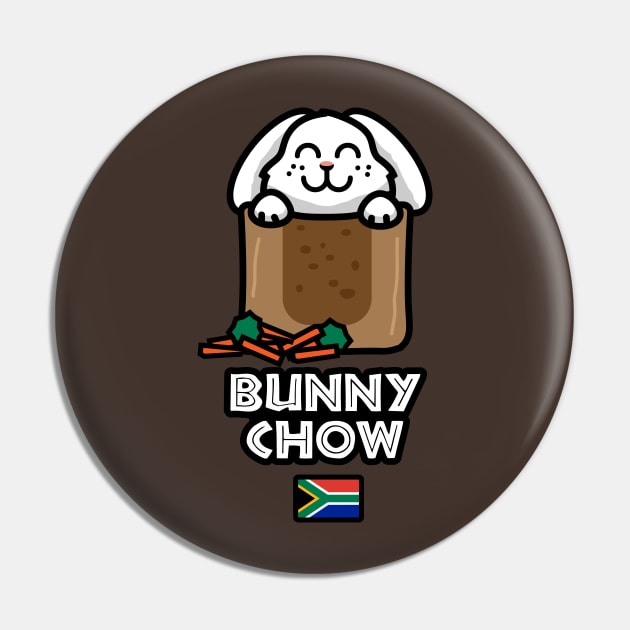 Bunny Chow South Africa Food Funny Cute Rabbit Pin by BraaiNinja