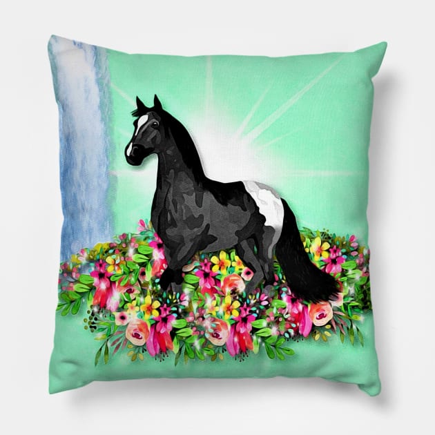 Horses Pillow by KC Morcom aka KCM Gems n Bling aka KCM Inspirations