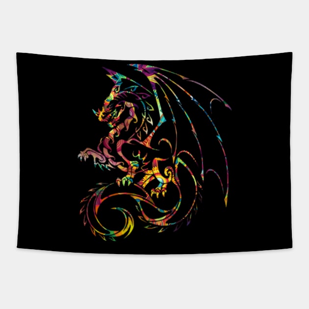 Chinese Zodiac Dragon Fantasy Mythical Astrology Gift Tapestry by twizzler3b