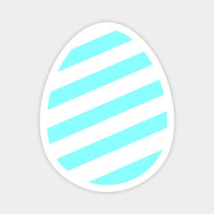 Easter egg white with blue lines Magnet