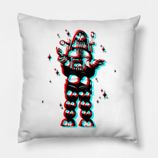 Retro 3D Glasses Style - Robby the Robot 2.0 Pillow