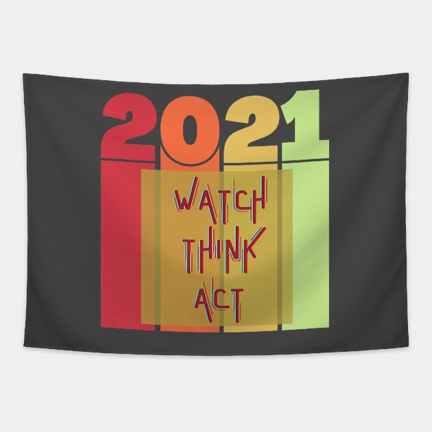 Watch Think Act 2021 Tapestry by Jane Winter