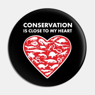 Reptiles Conservation Heart Pin