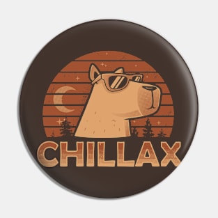 Chilax Capybara - Relax and Chill Pin