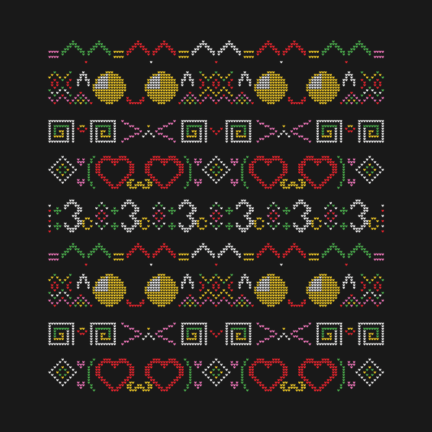 Cat Emoji Ugly Christmas Sweater by Alice_Wieckowska