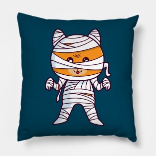 Cute Egyptian Mummified Cat Pillow