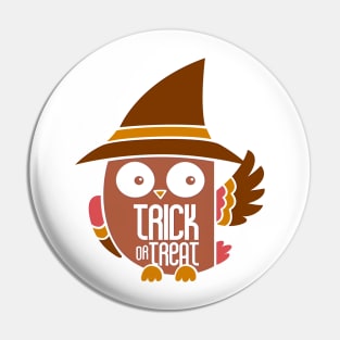 Trick or Treat Owl Pin