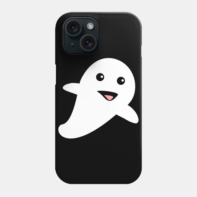 Cute Ghost Drawing for a Fun Halloween Phone Case by McNutt