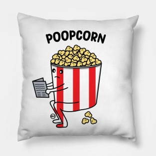 poopcorn - funny pooping popcorn Pillow