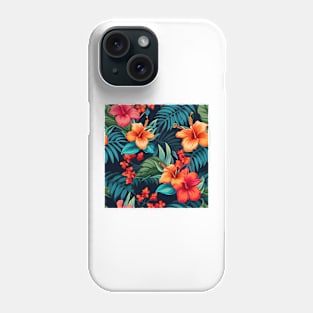 Tropical Flowers Pattern 5 Phone Case