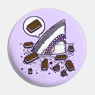 Ice Cream Sandwich Shark Pin