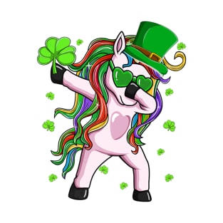 Dabbing Lepricorn Irish Unicorn St Patricks Day T-Shirt