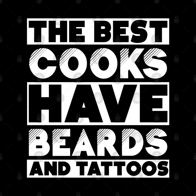 Bearded and tattooed cooks job gift . Perfect present for mother dad friend him or her by SerenityByAlex