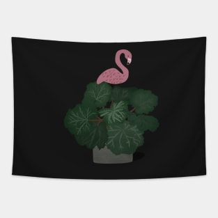 Strawberry begonia with flamingo Tapestry