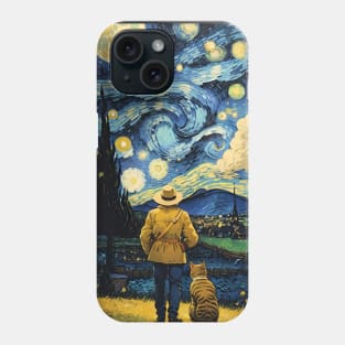 Starry Night Cat, Van Gogh Cat, Cat Lover, Cat Mom, Cat Dad Phone Case