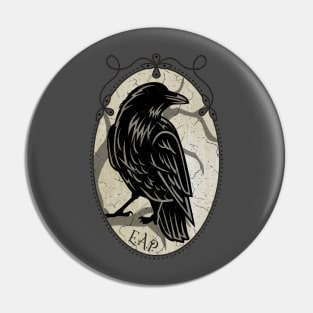 Black Gothic Raven - EAP Nevermore Vintage Frame 1 Pin