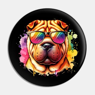 Watercolor Chinese Sharpei Pin