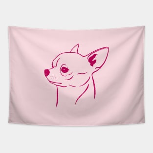 Chihuahua (Pink and Berry) Tapestry