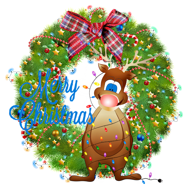 merry christmas reindeer Kids T-Shirt by gossiprag