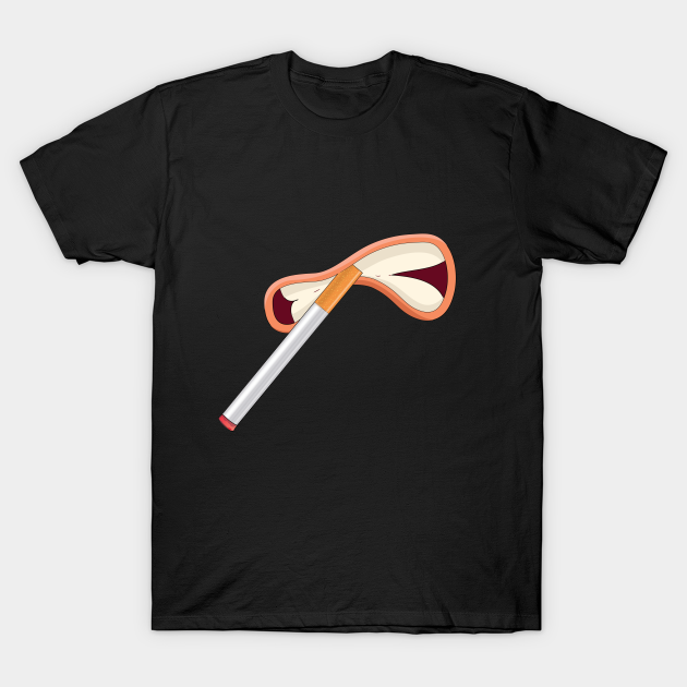 Cigarette Smoking Mouth Funny - Cigarette - T-Shirt | TeePublic Cigarette Smoking Mouth Funny - Cigarette - T-Shirt | TeePublic