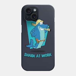 Shark at Work Phone Case