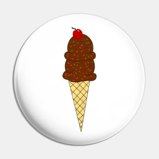 TWO Scoops Ice Cream Cone Lover Pin