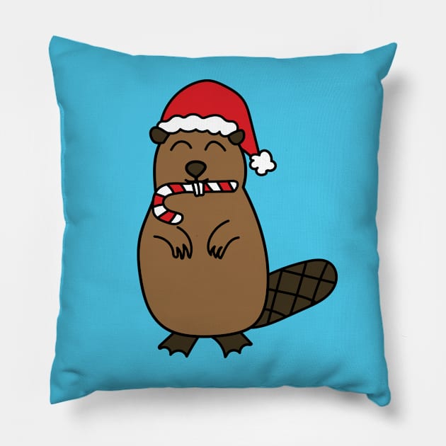 Christmas Beaver Pillow by Bellewood222