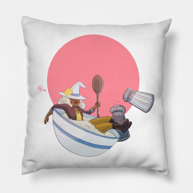 Breakfast Witches - Grits Pillow by myisha