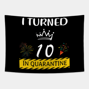 I Turned 10 In Quarantine Birthday Tapestry