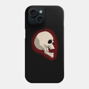 Human Skull with Red Glow Phone Case