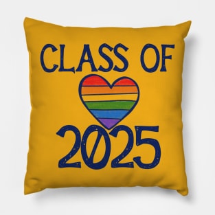 Class of 2025 Rainbow Heart Pillow