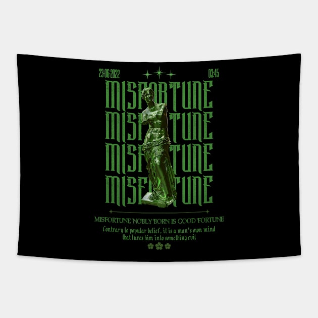 Misfortune - Techno Merch - Streetwear Style Tapestry by THE RAVERSBRAND