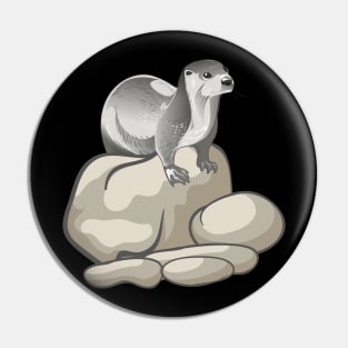 Otter Illustration Pin