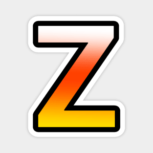 Fire Letter Z Magnet