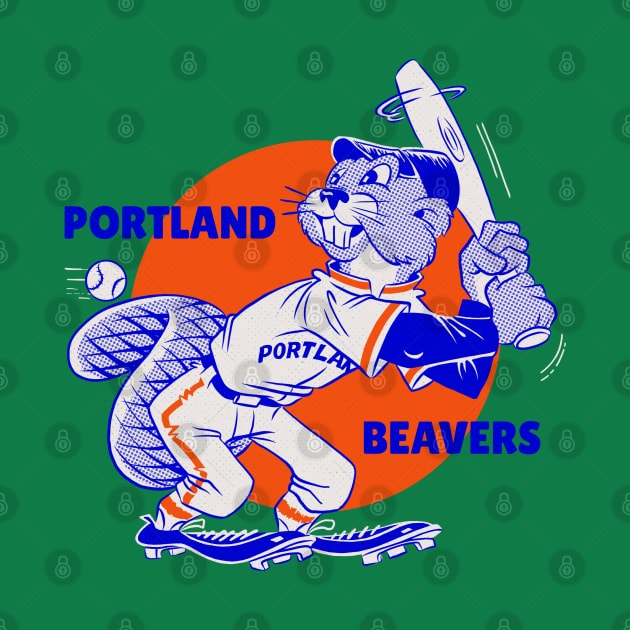 Retro Portland Beavers by LocalZonly